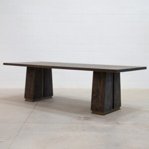 Lux dining room table, handmade from wood and metal