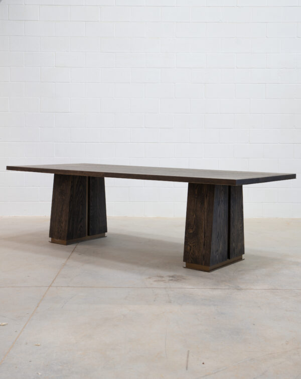 Lux dining room table, handmade from wood and metal